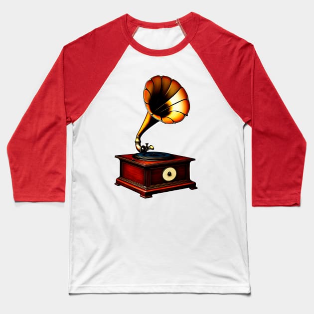 Ancient gramophone phenomenal sound Baseball T-Shirt by Marccelus